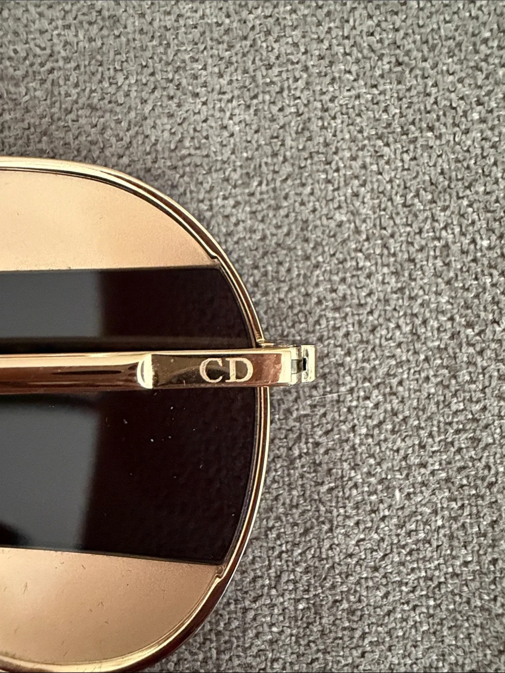 Dior Gold Aviator Sunglasses with Silver Mirrored Lenses